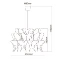 Lampa wisząca Farfalla różowa 1xE27