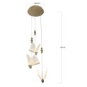 Lampa wisząca Mariposa 3 złota LED CCT