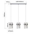 Lampa wisząca Vetro chrom 3xE14