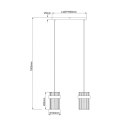 Lampa wisząca złota kryształowa Vetro złota 2xE14