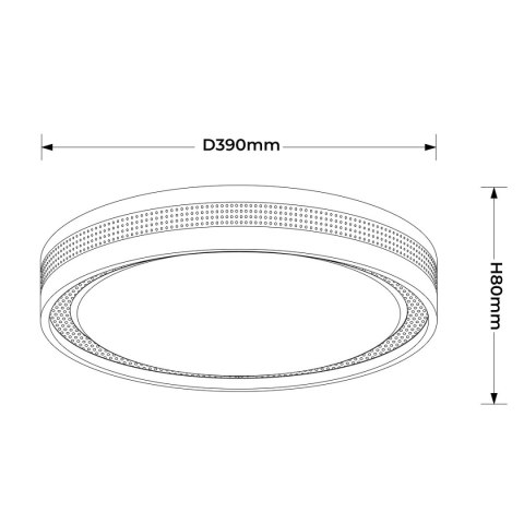 Plafon Ronda czarny LED CCT