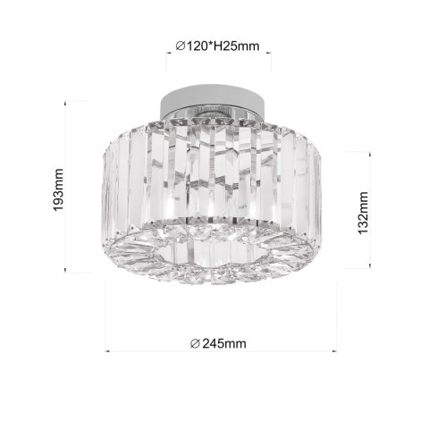 Plafon Vetro chrom 1xE27