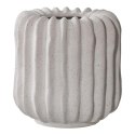 Doniczka ceramiczna Lamell szara okrągła do salonu nowoczesna House Nordic ( Rozmiar: uniwersalny )