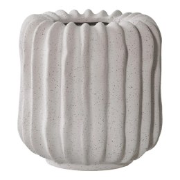 Doniczka ceramiczna Lamell szara okrągła do salonu nowoczesna House Nordic ( Rozmiar: uniwersalny )