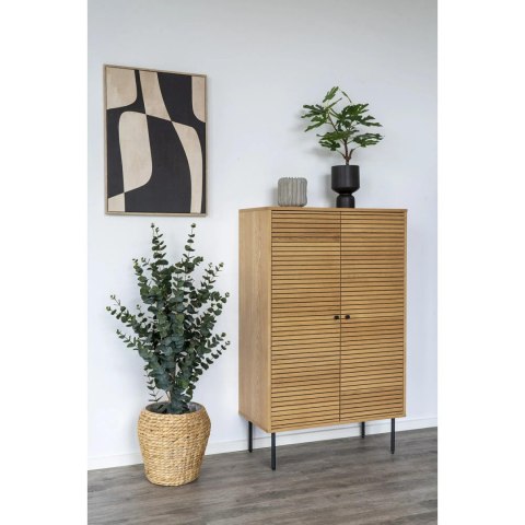 Doniczka ceramiczna Lamell szara okrągła do salonu nowoczesna House Nordic ( Rozmiar: uniwersalny )