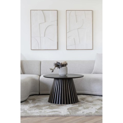 Doniczka ceramiczna Lamell szara okrągła do salonu nowoczesna House Nordic ( Rozmiar: uniwersalny )