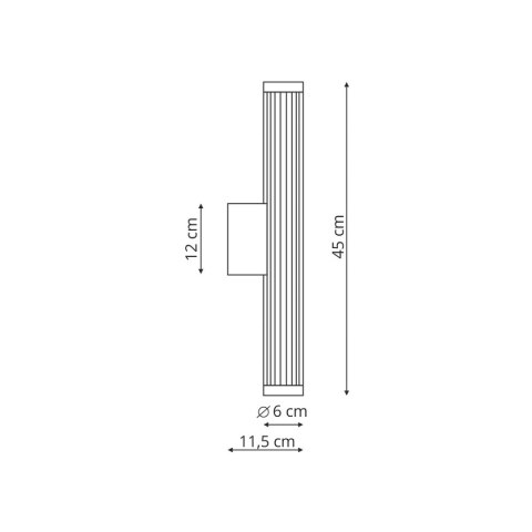 Kinkiet Vena 45 cm czarna LED CCT