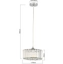 Okrągła lampa wisząca Vetro chrom 1xE27