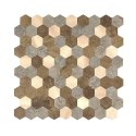 Panel winylowy samoprzylepny na ścianę Easy Stick brązowa mozaika do kuchni łazienki ( Rozmiar: uniwersalny )