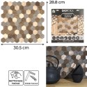 Panel winylowy samoprzylepny na ścianę Easy Stick brązowa mozaika do kuchni łazienki ( Rozmiar: uniwersalny )