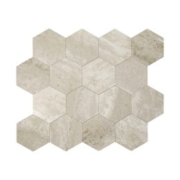 Panel winylowy samoprzylepny na ścianę Easy Stick - heksagon trawertyn ( Rozmiar: uniwersalny )