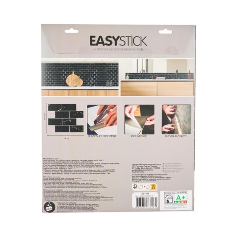 Panele samoprzylepne na ścianę Easy Stick czarny marmur do kuchni i łazienki ( Rozmiar: uniwersalny )