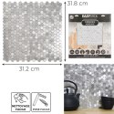 Panele samoprzylepne na ścianę Easy Stick do kuchni i łazienki srebrna mozaika ( Rozmiar: uniwersalny )