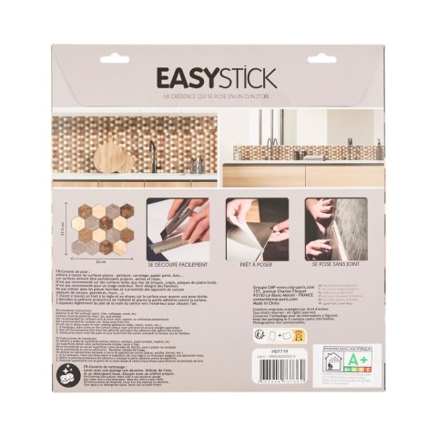Panele samoprzylepne na ścianę Easy Stick heksagon brązowy do kuchni i łazienki ( Rozmiar: uniwersalny )