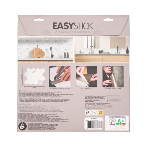 Panele samoprzylepne na ścianę Easy Stick heksagon marmur do kuchni i łazienki ( Rozmiar: uniwersalny )