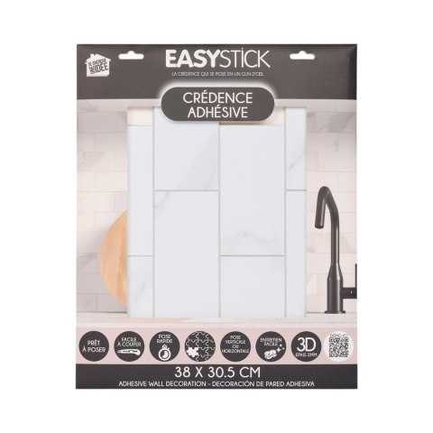 Panele samoprzylepne na ścianę Easy Stick marmur biały do kuchni i łazienki ( Rozmiar: uniwersalny )