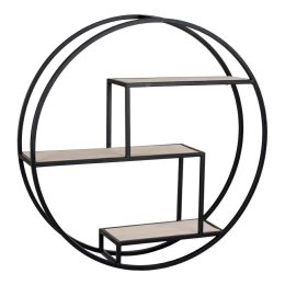 Półka ścienna Rotterdam czarna loftowa do salonu okrągła 62 cm ( Rozmiar: uniwersalny )
