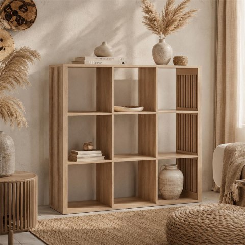 Regał Klaus 9 półek naturalny ( Rozmiar: uniwersalny )