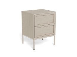 Szafka nocna do sypialni Palmdale szara z 2 szufladami 46 cm ( Rozmiar: uniwersalny )