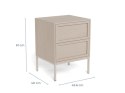 Szafka nocna do sypialni Palmdale szara z 2 szufladami 46 cm ( Rozmiar: uniwersalny )