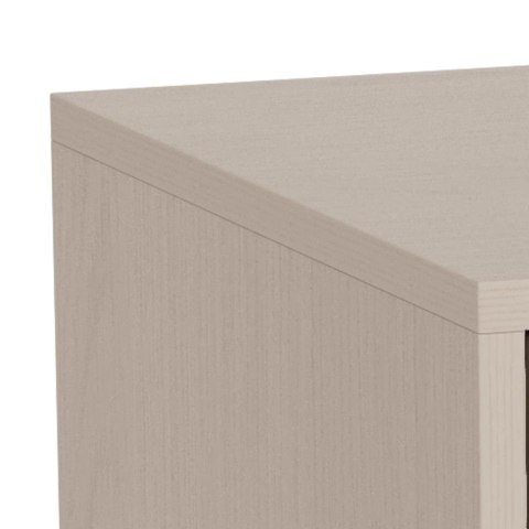 Szafka nocna do sypialni Palmdale szara z 2 szufladami 46 cm ( Rozmiar: uniwersalny )
