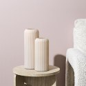 Wazon Terra kremowy szklany na kwiaty 20 cm dekoracyjny boho ( Rozmiar: uniwersalny )