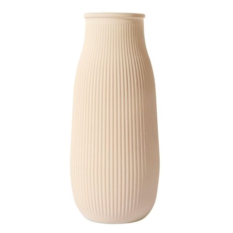 Wazon Terra kremowy szklany na kwiaty dekoracyjny boho 25 cm ( Rozmiar: uniwersalny )