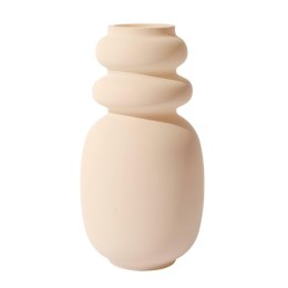 Wazon szklany Terra kremowy boho na kwiaty dekoracyjny 20 cm ( Rozmiar: uniwersalny )