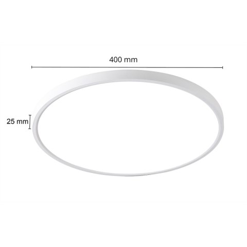 California plafon 40cm biały