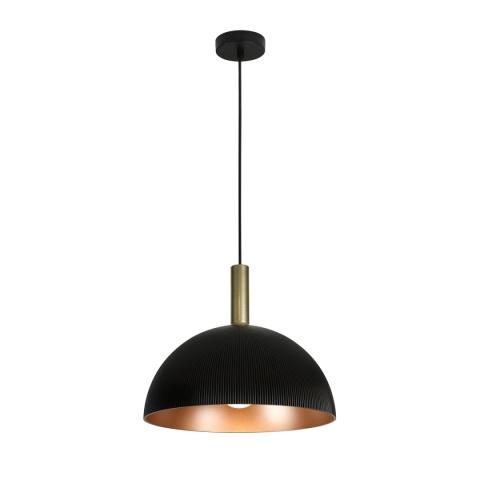 Czarna lampa Lanta PND-23906-1-BK-GD