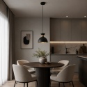Czarna lampa wisząca Pegai PND-62221-1-BK