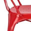 Krzesło Paris czerwone inspirowane Tolix ( Rozmiar: uniwersalny )