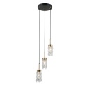 Lampa wisząca kryształowa Zorta PND-33588-3-HBR-BK
