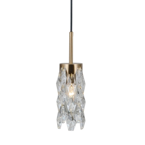 Lampa wisząca kryształowa Zorta PND-33588-3-HBR-BK