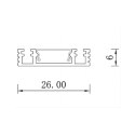 Szyna natynkowa 2m Magnetic Slim biała