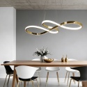 Złota lampa wisząca Infania 32 cm LED CCT