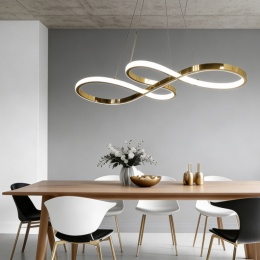 Złota lampa wisząca Infania 32 cm LED CCT