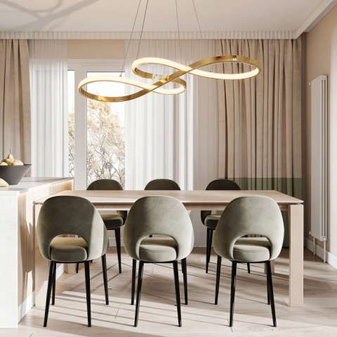 Złota lampa wisząca Infania 32 cm LED CCT
