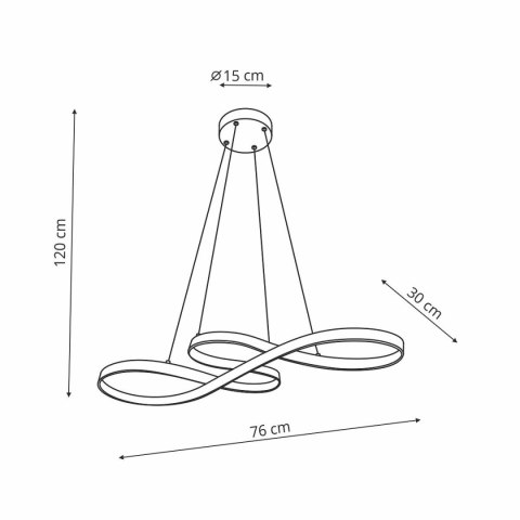 Złota lampa wisząca Infania 32 cm LED CCT