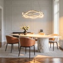 Złota lampa wisząca Twist 50 cm LED CCT