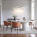 Złota lampa wisząca Twist 50 cm LED CCT