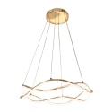 Złota lampa wisząca Twist 50 cm LED CCT