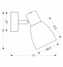 AXEL lampa kinkiet czarny 1x40W E14 klosz bursztynowy