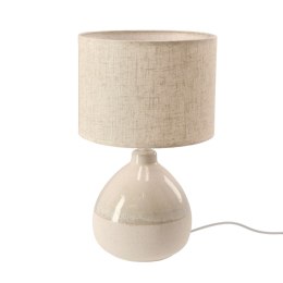 ARDO lampka stołowa ceramiczna beżowy 1x40W E27 abażur kość słoniowa