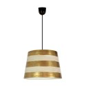 Americano 3 lampa wisząca czarny 35 1x60W E27 abażur beżowo złoty
