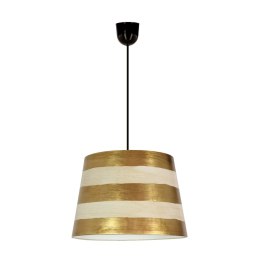 Americano 3 lampa wisząca czarny 35 1x60W E27 abażur beżowo złoty