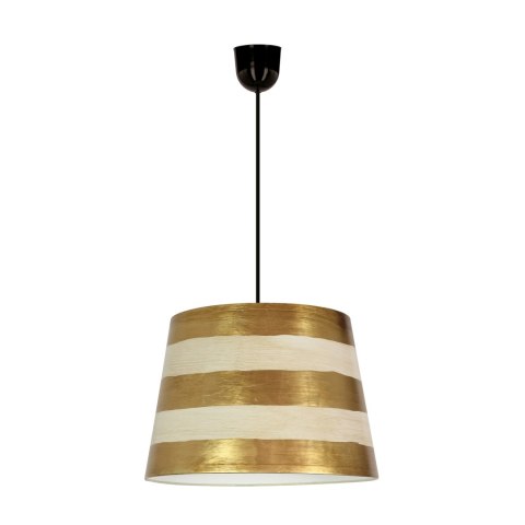 Americano 3 lampa wisząca czarny 35 1x60W E27 abażur beżowo złoty