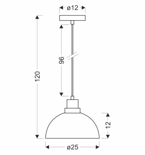 BARCA lampa wisząca czarny 1x40W E27 klosz dymiony