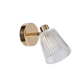 BARON lampa sufitowa kinkiet złoty 1x40W G9 klosz bezbarwny