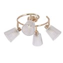BARON lampa sufitowa spirala złoty 4x40W G9 klosz bezbarwny